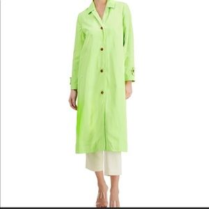 Alfani lime peel color trench coat,New